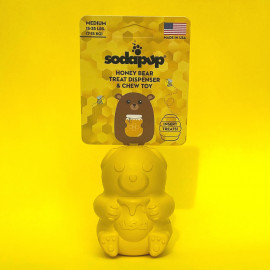 SodaPup® HONEY BEAR - Jutalomfalattal tölthető, méreganyagmentes játék 